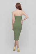 Slit Back Midi Tube Dress