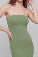 Slit Back Midi Tube Dress