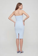 Slit Back Midi Tube Dress