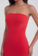 Slit Back Midi Tube Dress
