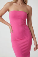 Slit Back Midi Tube Dress