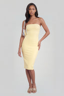 Slit Back Midi Tube Dress