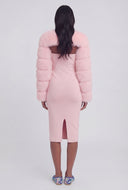 Slit Back Midi Tube Dress