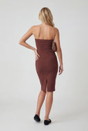 Slit Back Midi Tube Dress