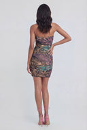 Mikaela Palm Print Tube Dress