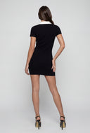 Ximena Contrast Detail Mini Shirt Dress