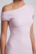 Textured One Shoulder Midi Dress