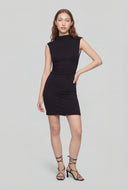 Alena Mock Neck Sleeveless Mini Dress