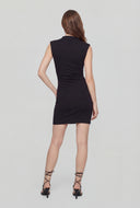 Alena Mock Neck Sleeveless Mini Dress