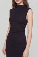 Alena Mock Neck Sleeveless Mini Dress