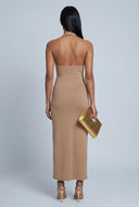 Plunge Halter Maxi Dress