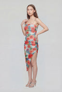 Tropical Asymmetrical Hem Cami Dress