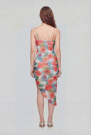 Tropical Asymmetrical Hem Cami Dress