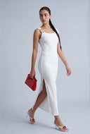 Textured Shell One Shoulder Dress