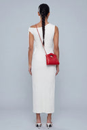 Textured Shell One Shoulder Dress