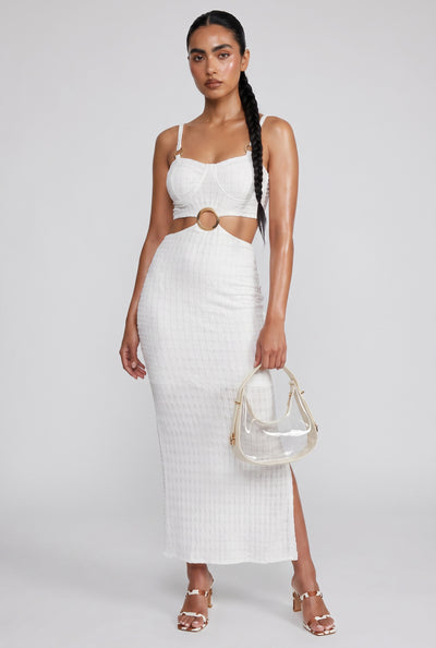 O-Ring Cut Out Maxi Dress