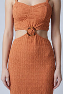 O-Ring Cut Out Maxi Dress
