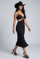 Starfish Textured Cutout Midi Dress