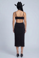 Starfish Textured Cutout Midi Dress
