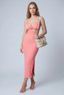 Starfish Textured Cutout Midi Dress