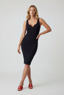 Kylee Ribbed Notch Neck Tank Dress