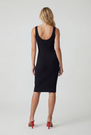 Kylee Ribbed Notch Neck Tank Dress