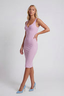 Kylee Ribbed Notch Neck Tank Dress