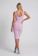 Kylee Ribbed Notch Neck Tank Dress