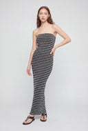 Allyson Striped Maxi Tube Dress