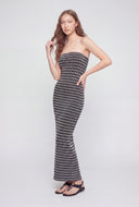 Allyson Striped Maxi Tube Dress