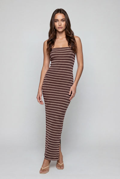 Allyson Striped Maxi Tube Dress