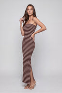 Allyson Striped Maxi Tube Dress