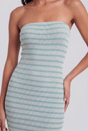 Allyson Striped Maxi Tube Dress