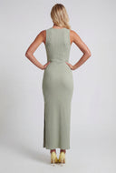 Dayana Ribbed Slit Tank Maxi Dress