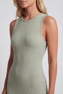 Dayana Ribbed Slit Tank Maxi Dress
