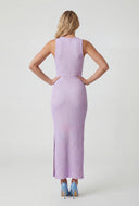 Dayana Ribbed Slit Tank Maxi Dress