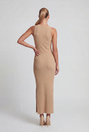 Dayana Ribbed Slit Tank Maxi Dress