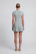 Quarter Zip Pleated Polo Dress
