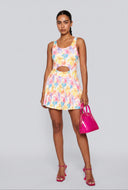 Floral Keyhole Skater Dress
