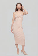 Ribbed Sweetheart Striped Tube Dress