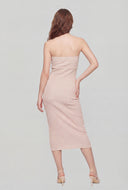 Ribbed Sweetheart Striped Tube Dress