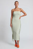Haisley Fringe Side Maxi Tube Dress