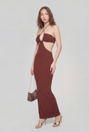 Halter Neck Cut Out Maxi Dress