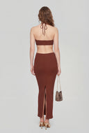 Halter Neck Cut Out Maxi Dress