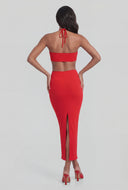 Halter Neck Cut Out Maxi Dress