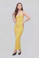Twist Front Pointelle Maxi Dress