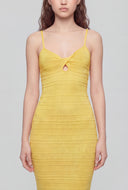 Twist Front Pointelle Maxi Dress