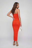 Twist Front Pointelle Maxi Dress
