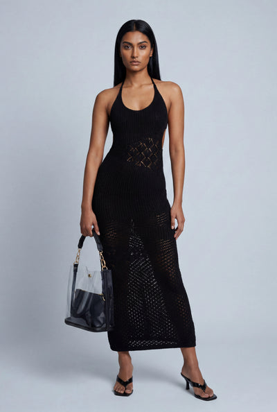 Crochet Halter Maxi Dress
