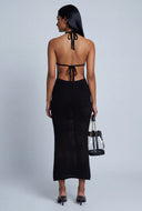 Crochet Halter Maxi Dress